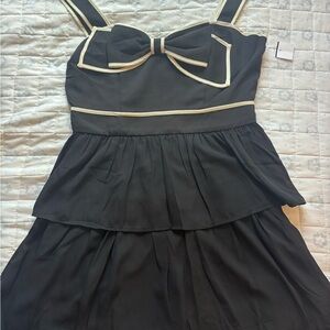 TCEC Black Bow Dress NWT